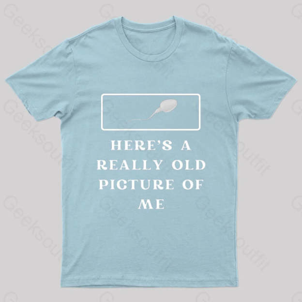 Here Is A Really Old Picture Of Me Nerd T-Shirt Light Blue / S