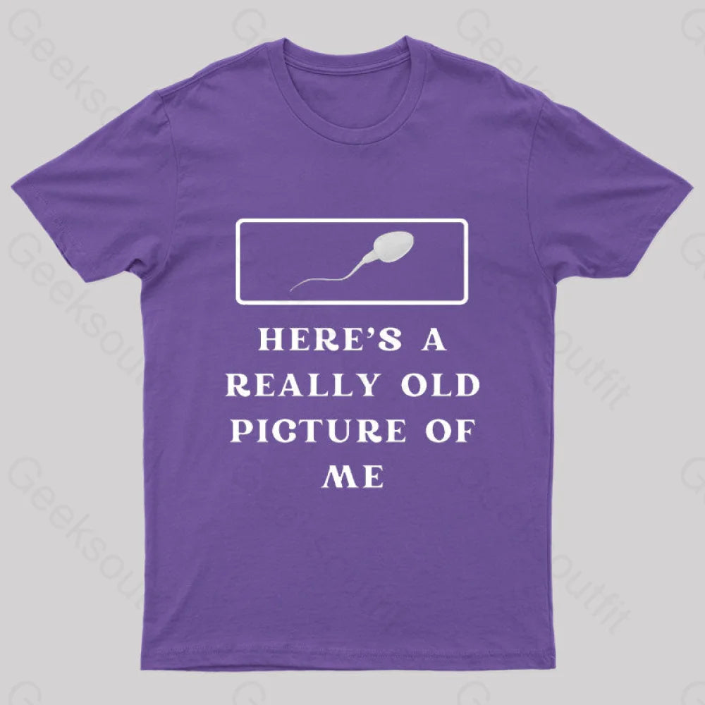 Here Is A Really Old Picture Of Me Nerd T-Shirt Purple / S