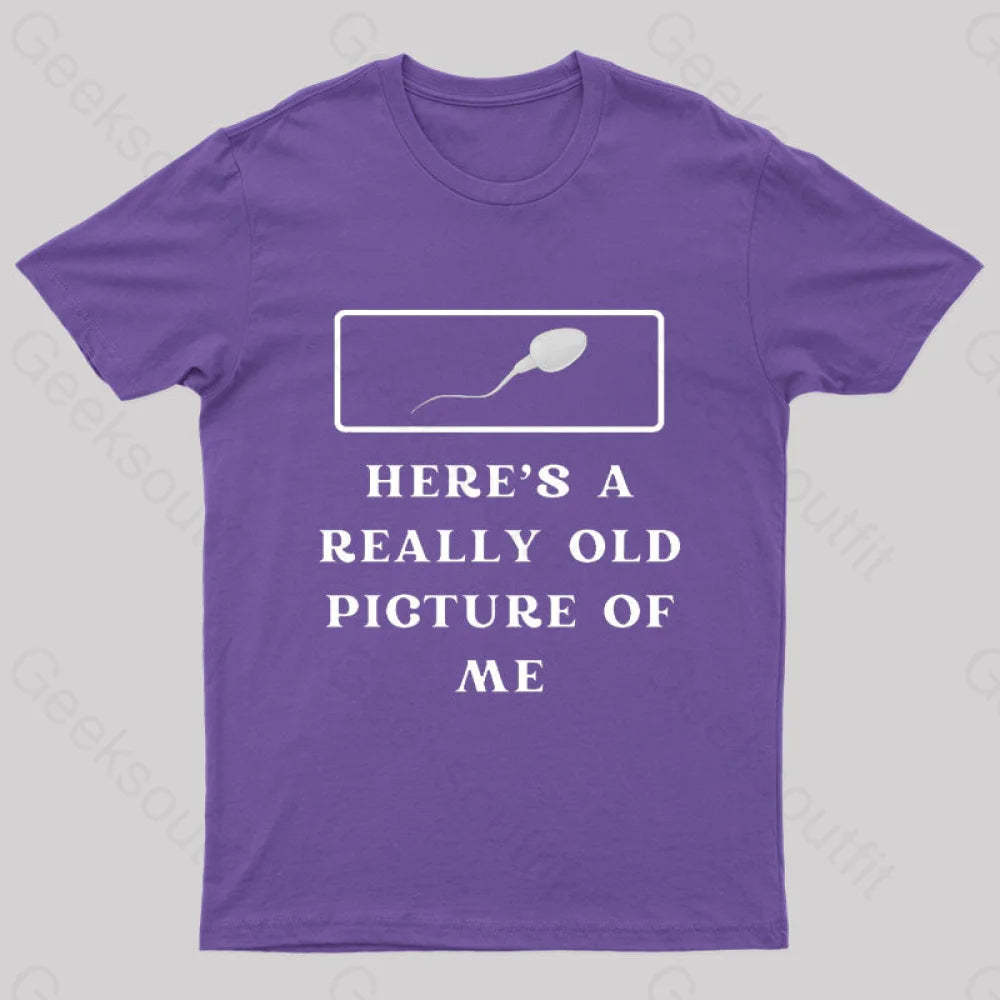 Here Is A Really Old Picture Of Me Nerd T-Shirt Purple / S