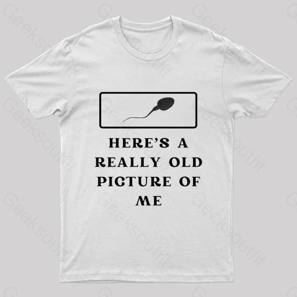 Here Is A Really Old Picture Of Me Nerd T-Shirt White / S