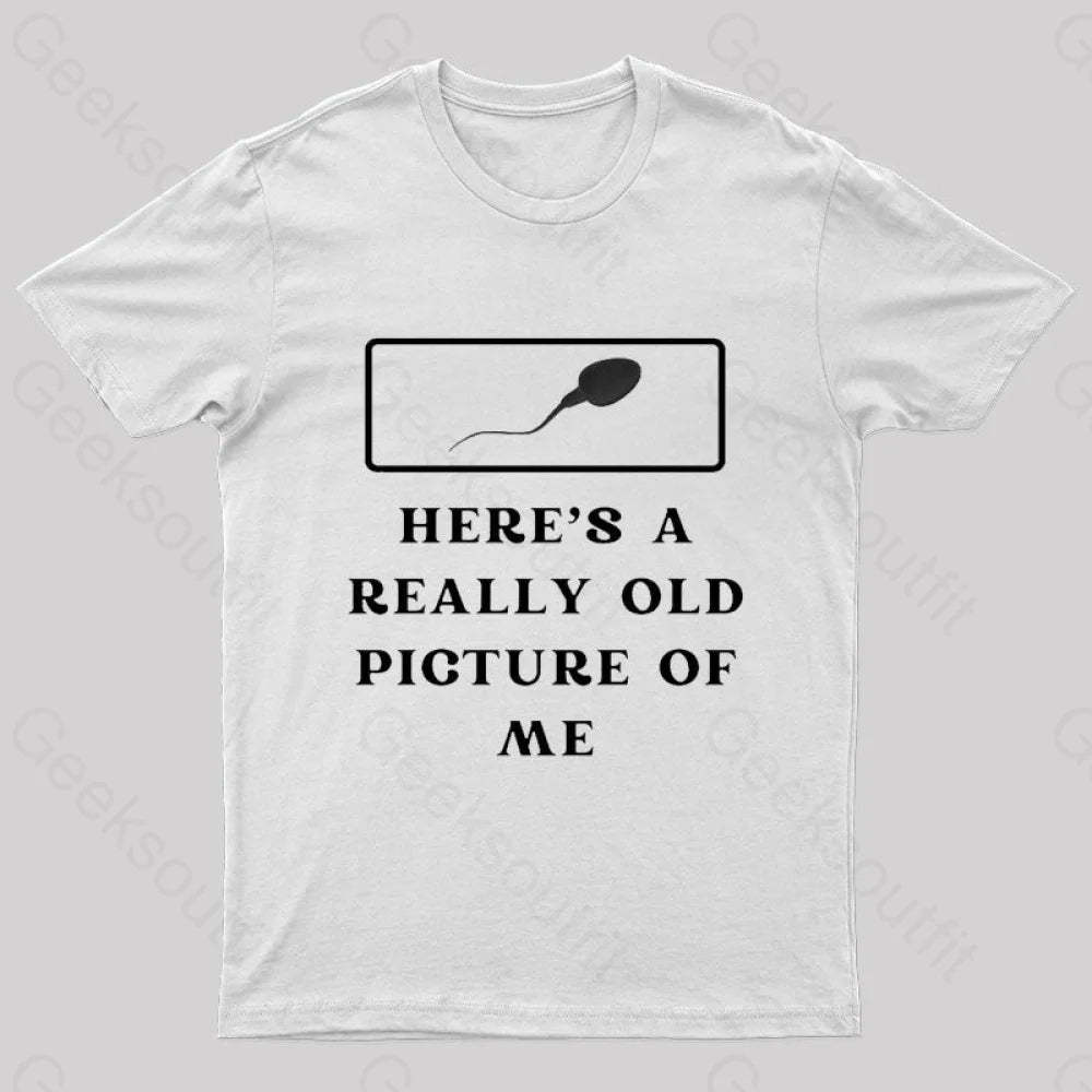 Here Is A Really Old Picture Of Me Nerd T-Shirt White / S