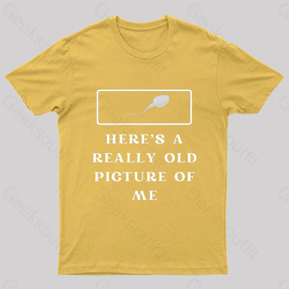 Here Is A Really Old Picture Of Me Nerd T-Shirt Yellow / S