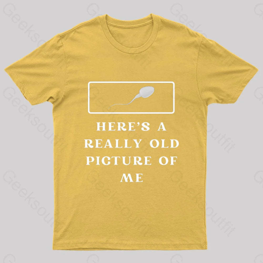Here Is A Really Old Picture Of Me Nerd T-Shirt Yellow / S