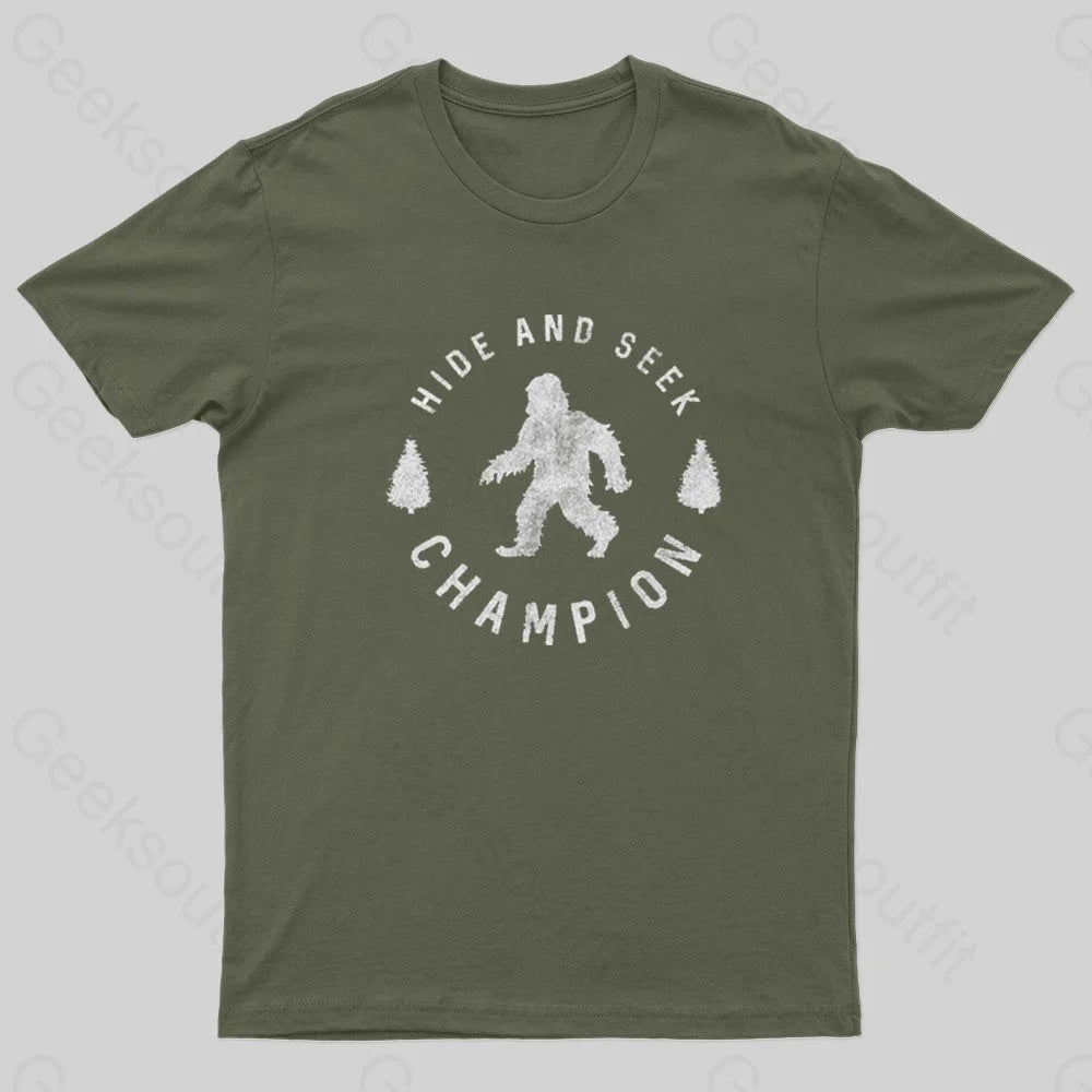 Hide And Seek Champion Geek T-Shirt Army Green / S