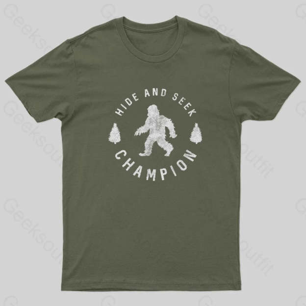 Hide And Seek Champion Geek T-Shirt Army Green / S