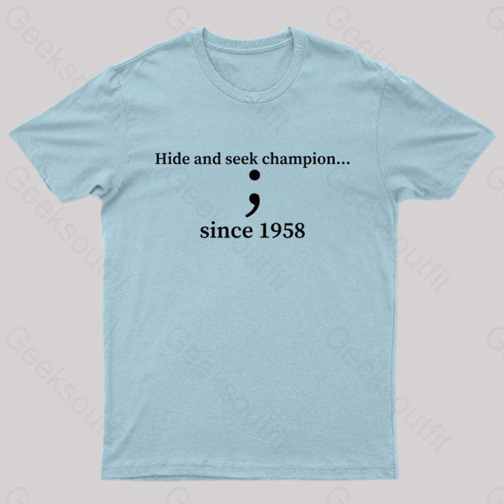 Hide And Seek Champion Geek T-Shirt Light Blue / S