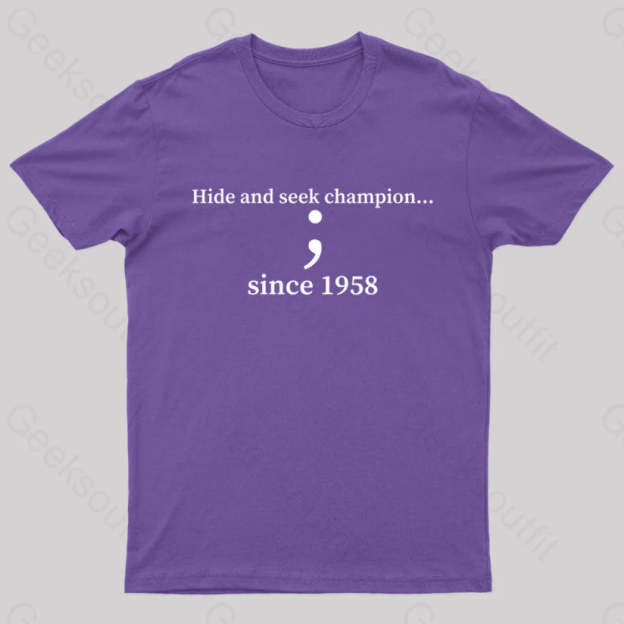 Hide And Seek Champion Geek T-Shirt Purple / S
