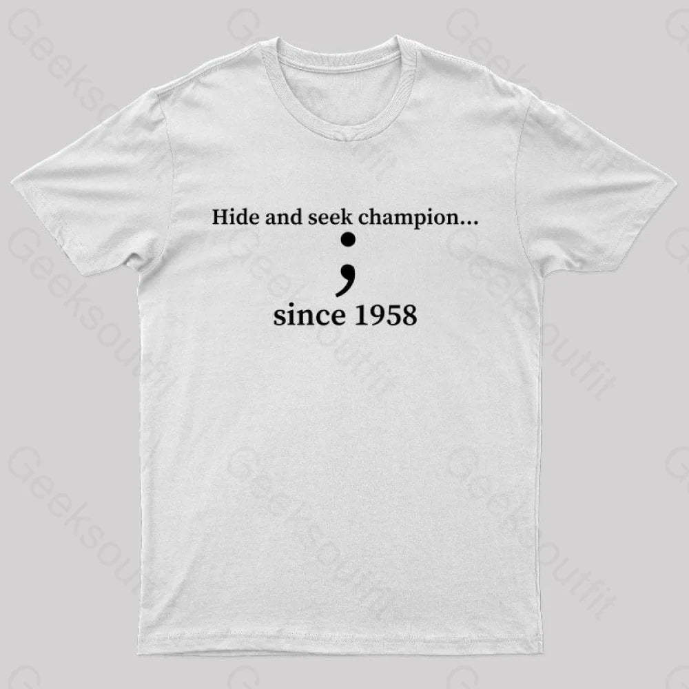 Hide And Seek Champion Geek T-Shirt White / S