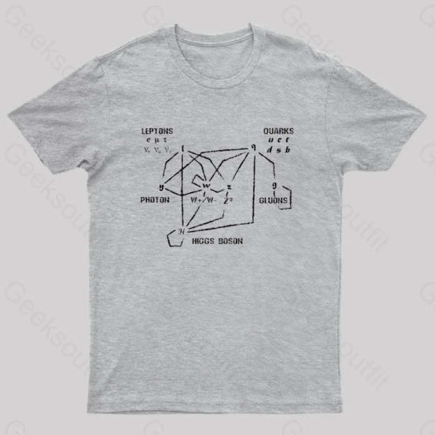 Higgs Boson Quarks Nerd T-Shirt Grey / S