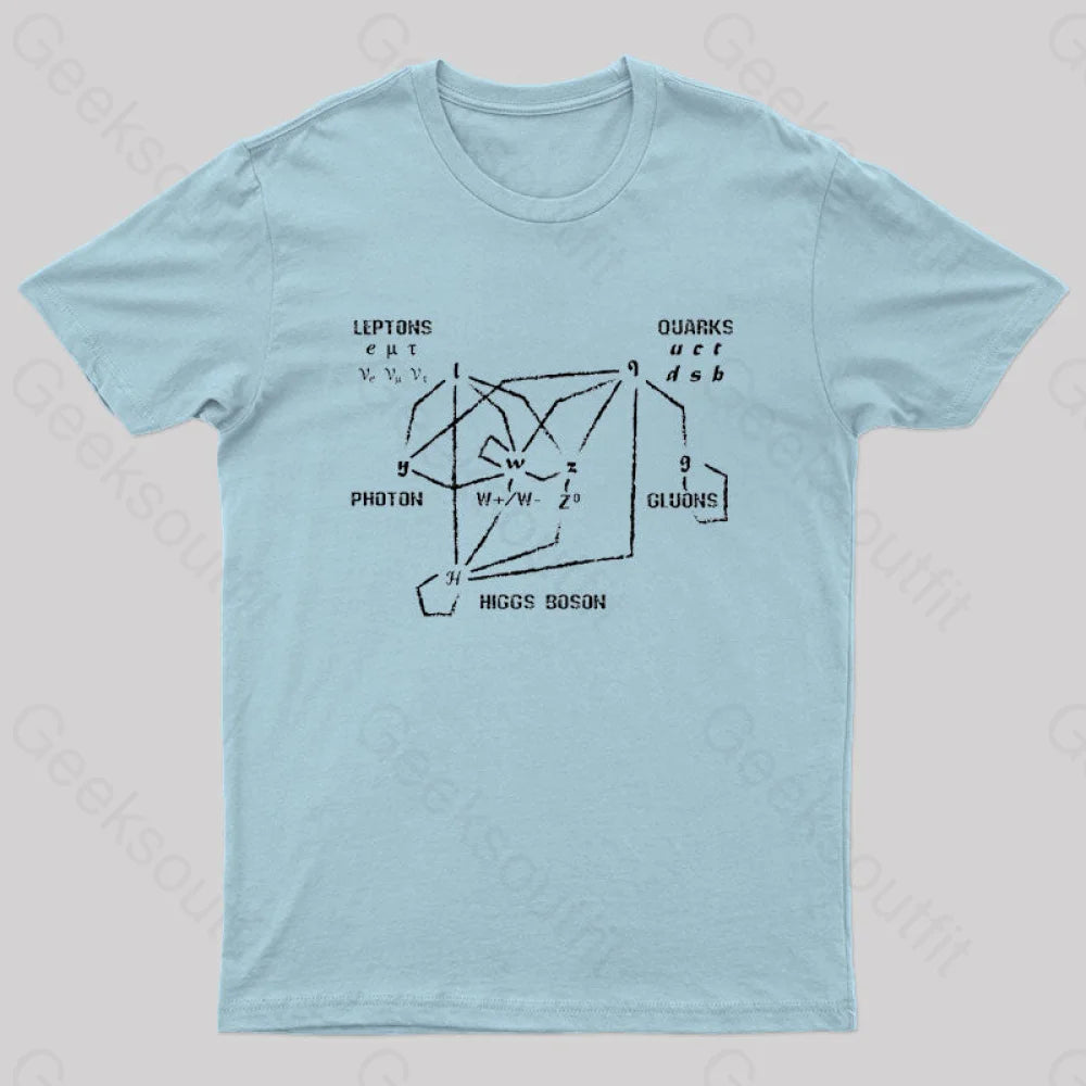 Higgs Boson Quarks Nerd T-Shirt Light Blue / S