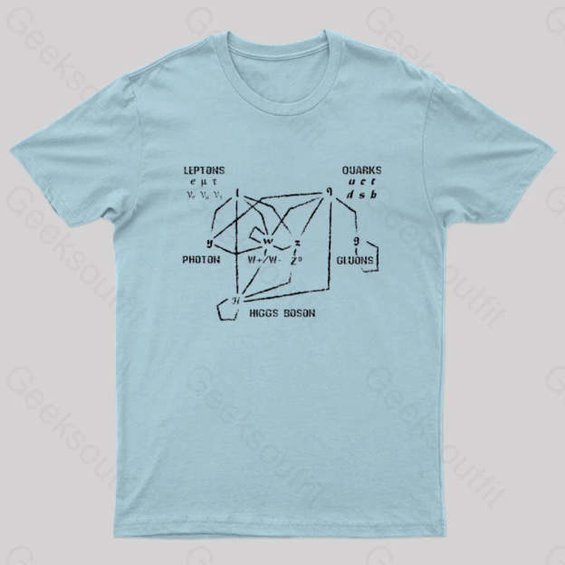 Higgs Boson Quarks Nerd T-Shirt Light Blue / S