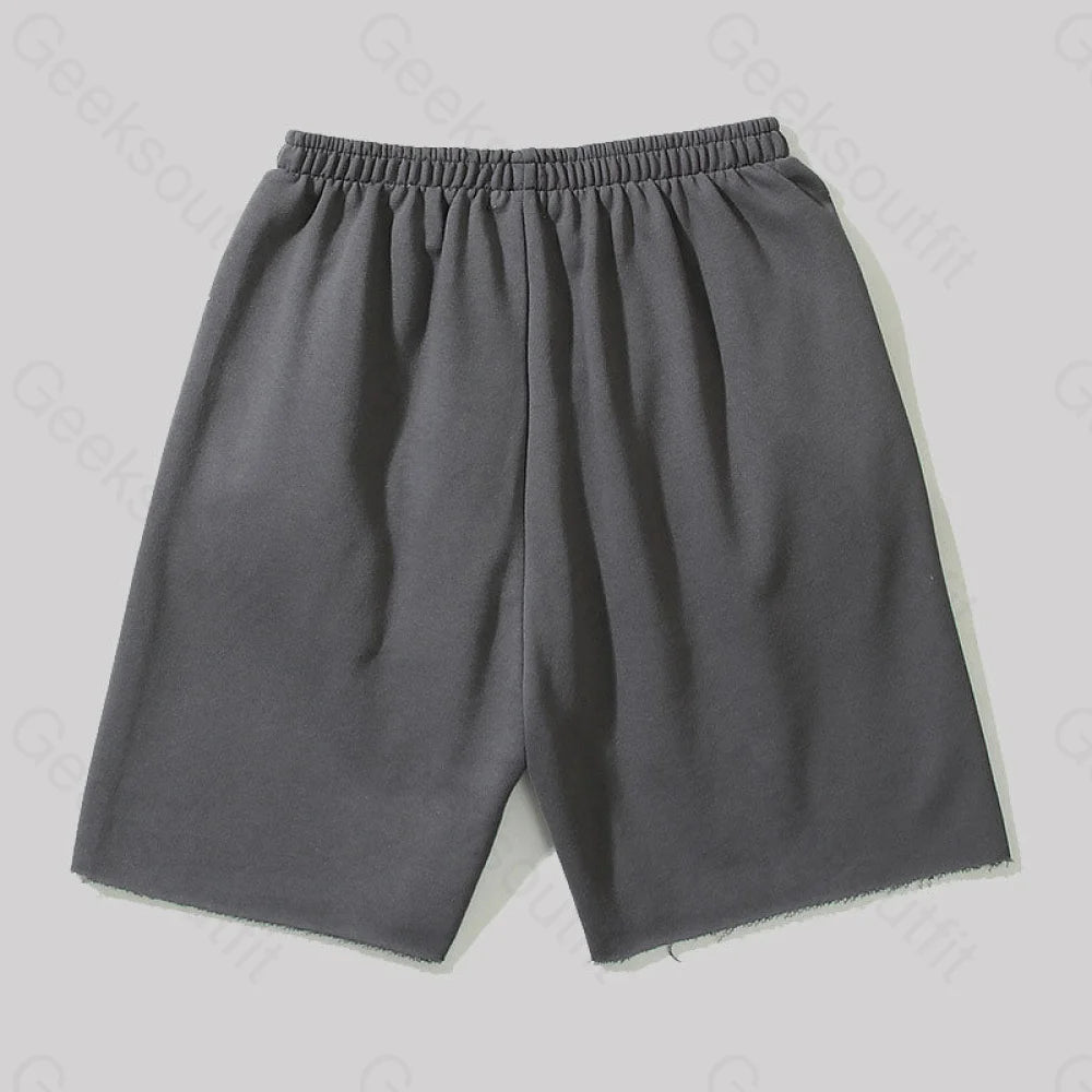 Highly Elastic Breathable Vintage Raw Edges Geek Shorts