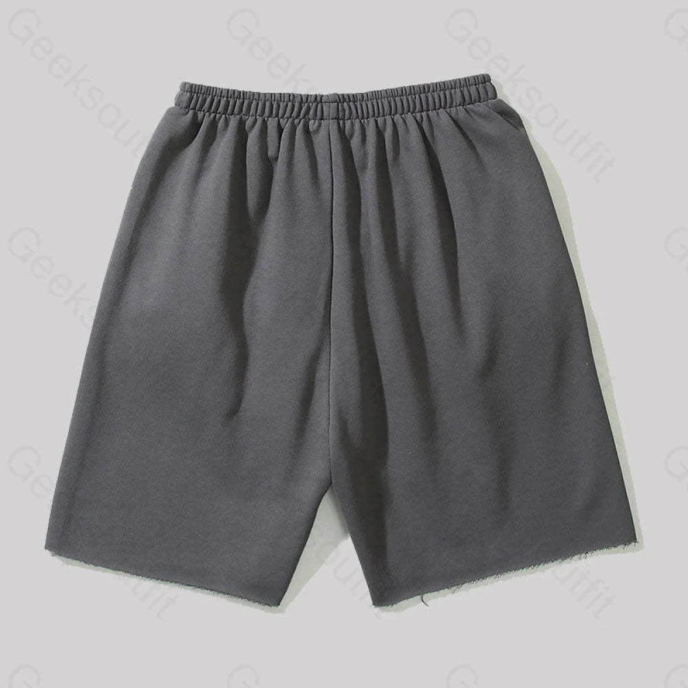 Highly Elastic Breathable Vintage Raw Edges Geek Shorts
