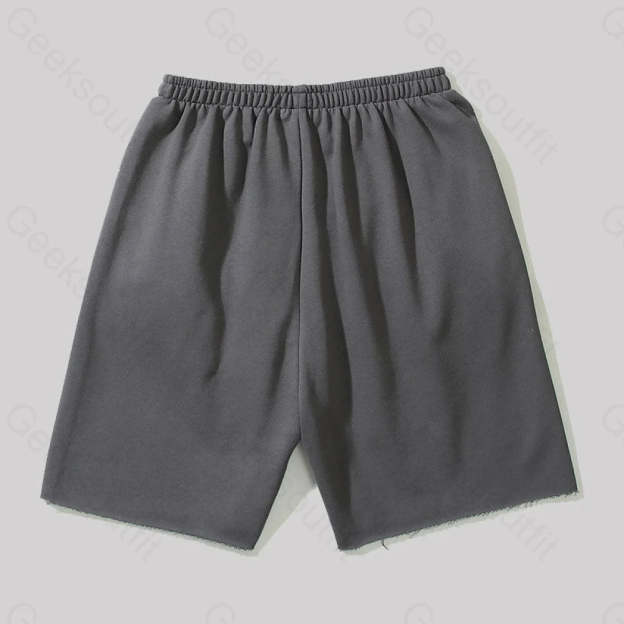 Highly Elastic Breathable Vintage Raw Edges Geek Shorts