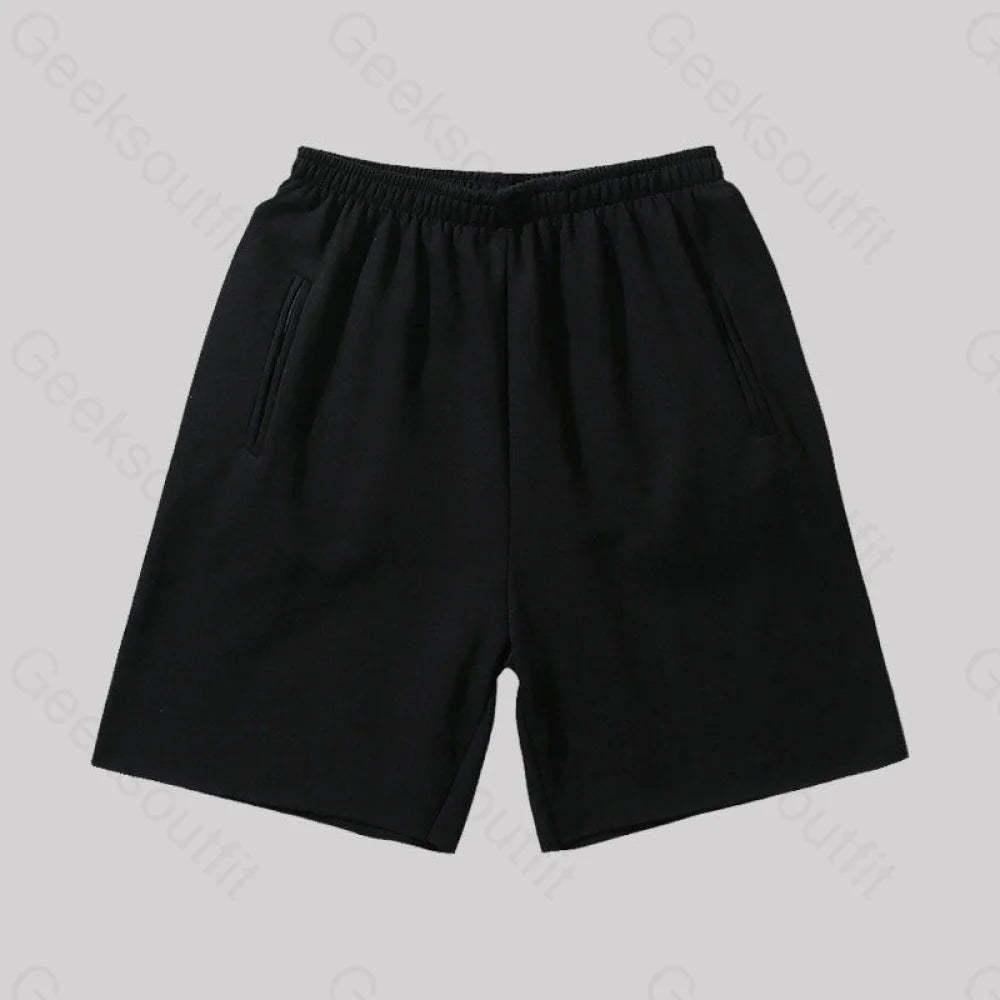 Highly Elastic Breathable Vintage Raw Edges Geek Shorts Black / M