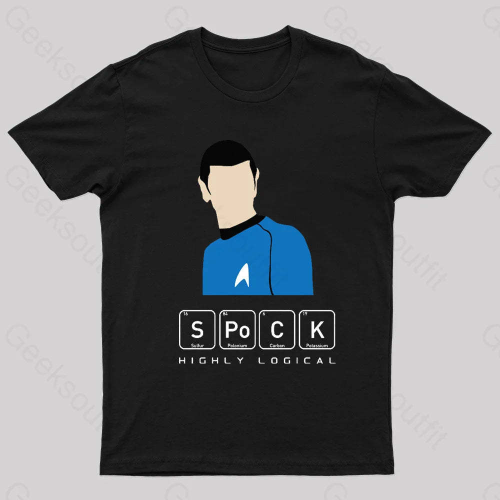 Highly Logical Spock Nerd T-Shirt Black / S