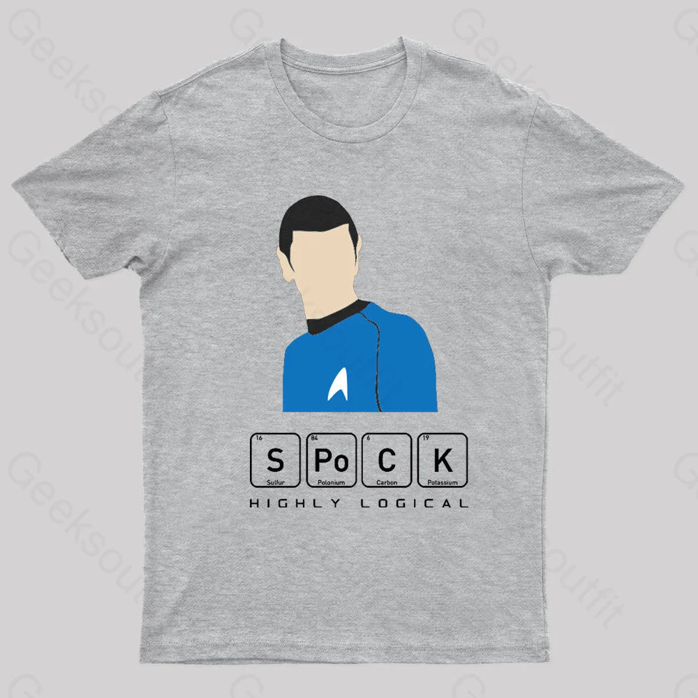 Highly Logical Spock Nerd T-Shirt Grey / S