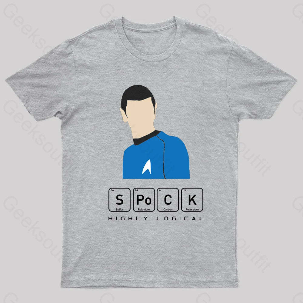 Highly Logical Spock Nerd T-Shirt Grey / S