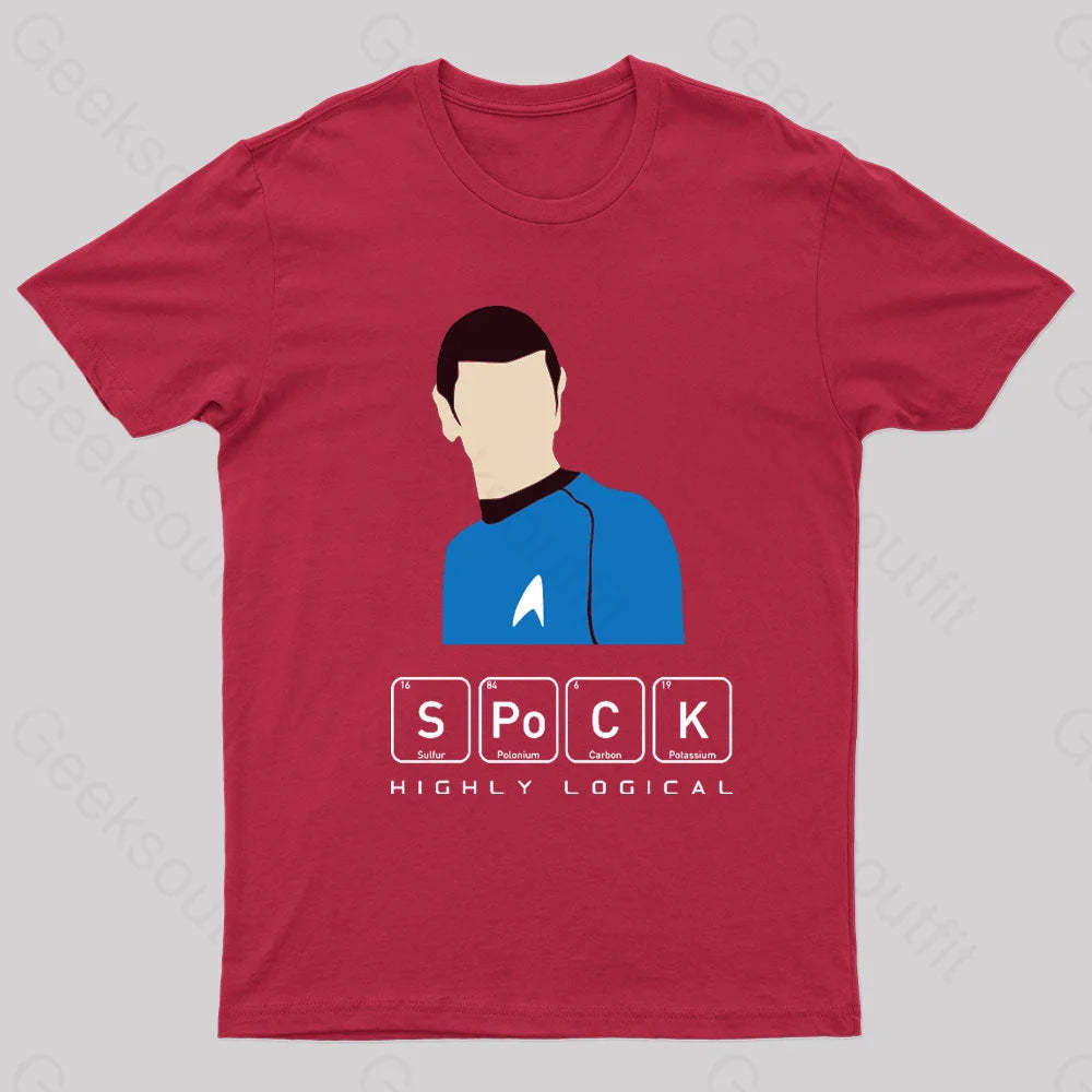 Highly Logical Spock Nerd T-Shirt Red / S