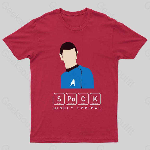 Highly Logical Spock Nerd T-Shirt Red / S