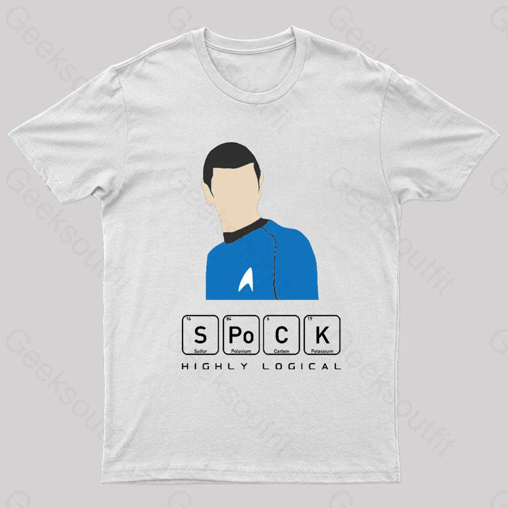 Highly Logical Spock Nerd T-Shirt White / S