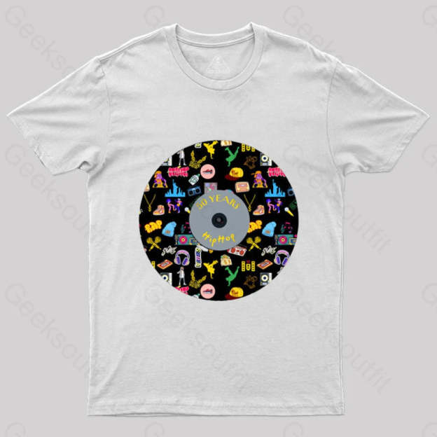 Hip-Hop Culture With Iconic Record Art T-Shirt White / S