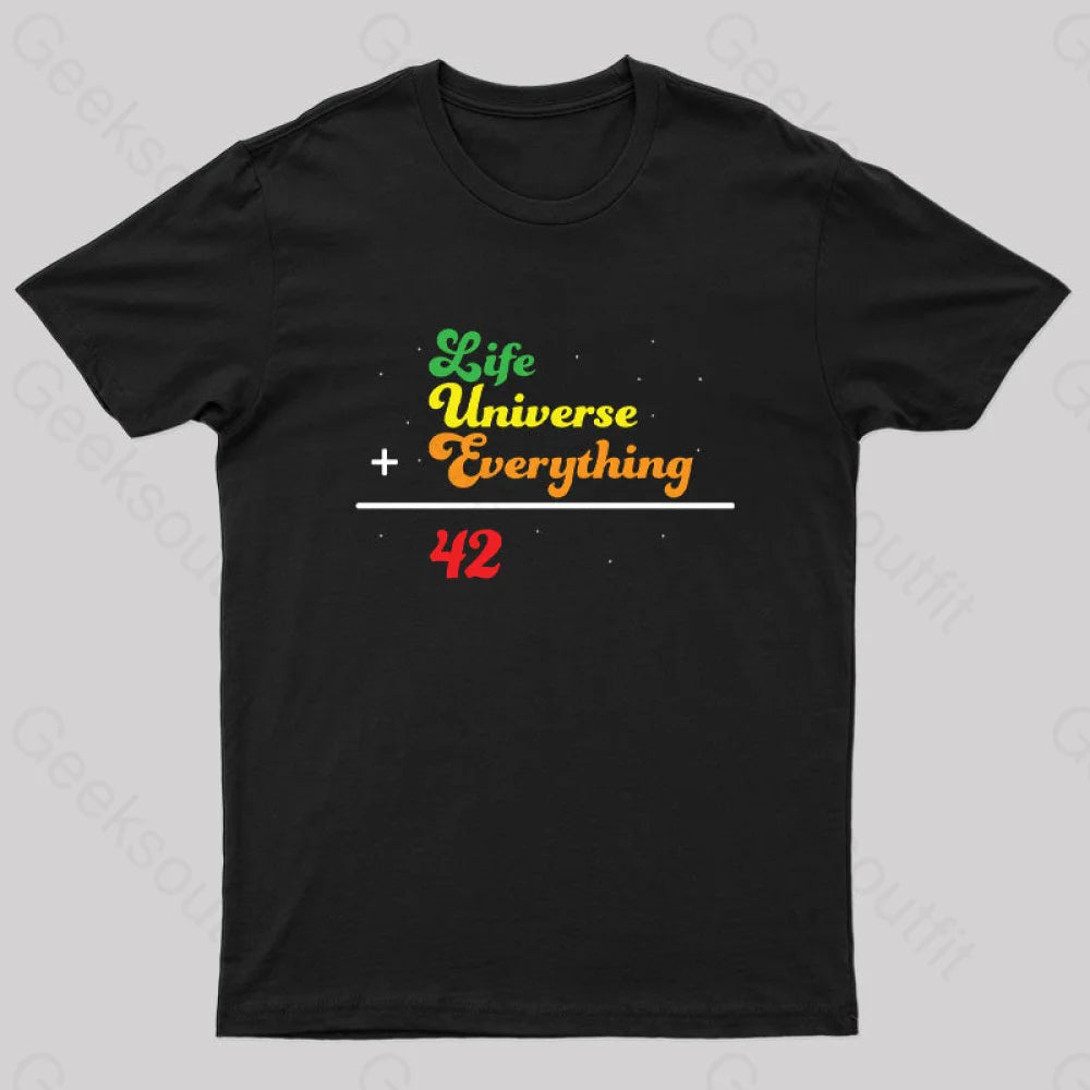 Hitchhiker Math Geek T-Shirt Black / S