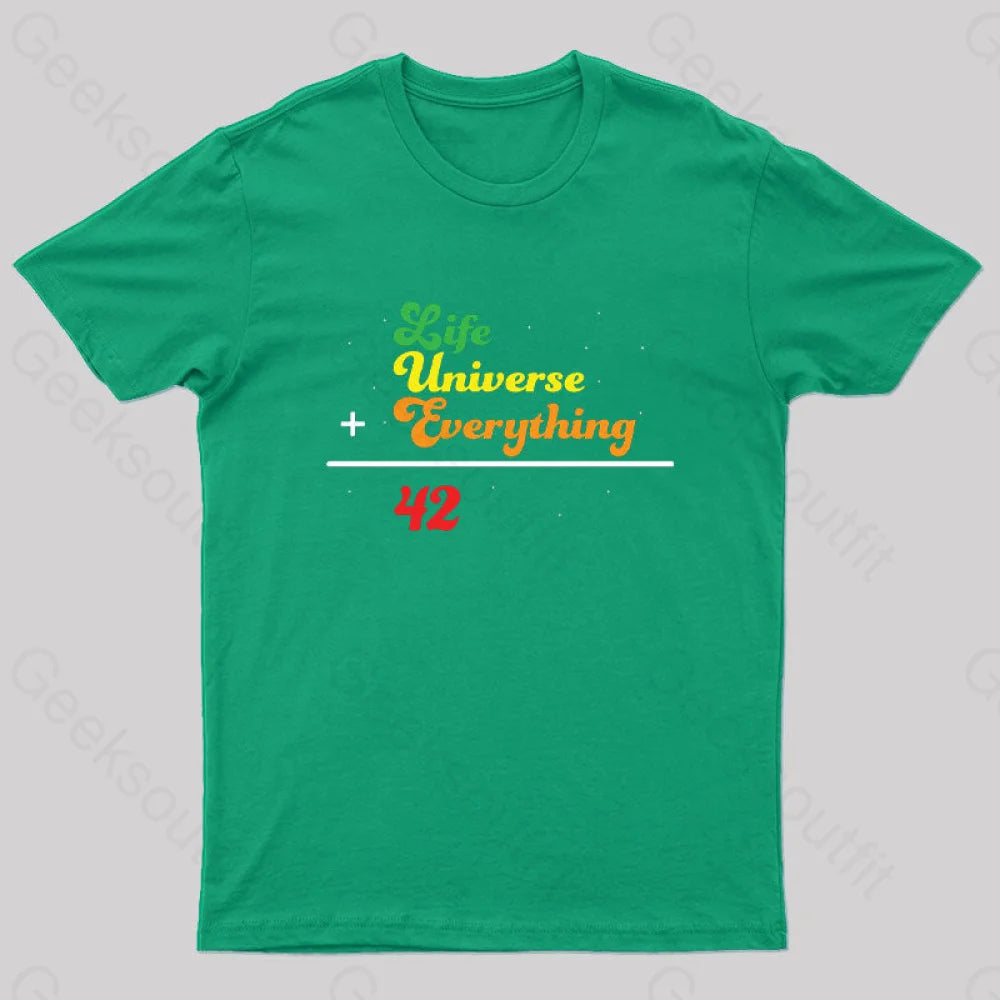 Hitchhiker Math Geek T-Shirt Green / S