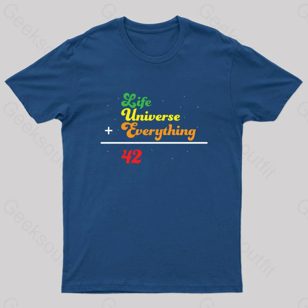 Hitchhiker Math Geek T-Shirt Navy / S