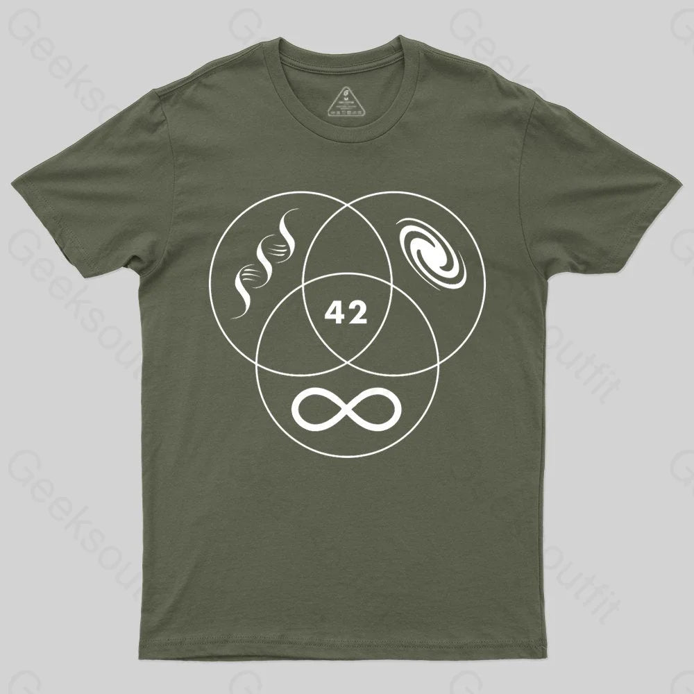 Hitchhikers Guide To The Galaxy 42 T-shirt - Geeksoutfit