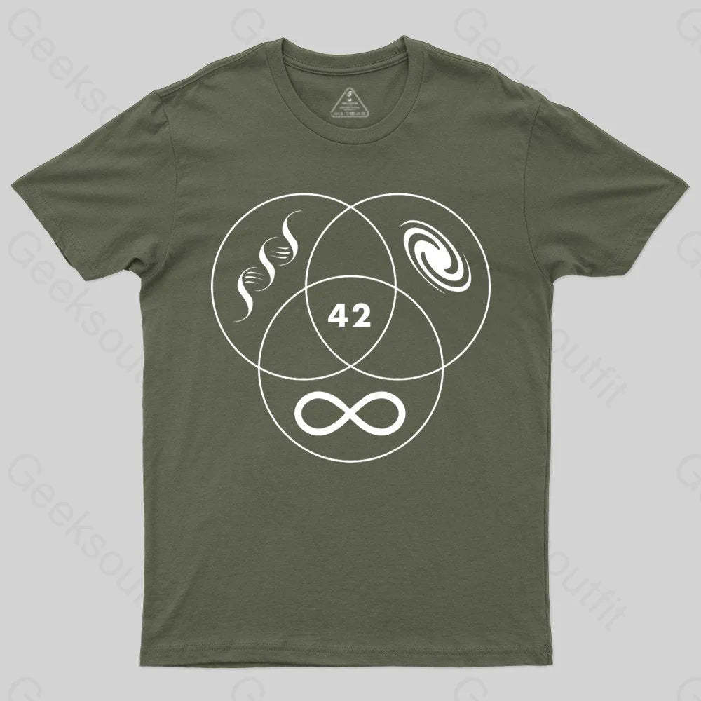 Hitchhikers Guide To The Galaxy 42 T-shirt - Geeksoutfit