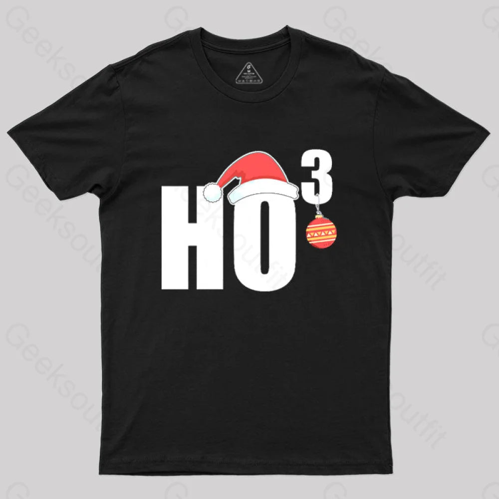 Ho Christmas Funny T-Shirt Black / S