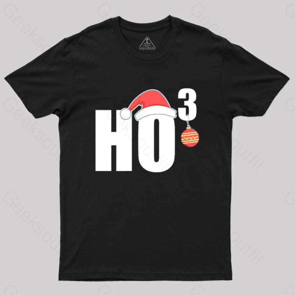 Ho Christmas Funny T-Shirt Black / S