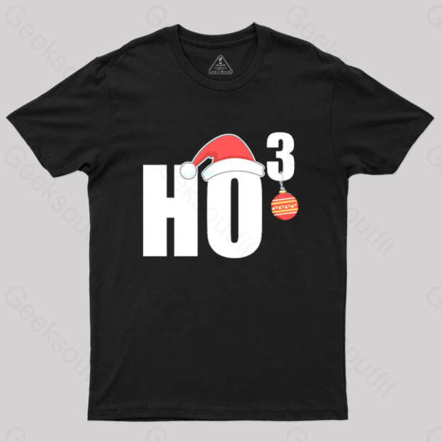 Ho Christmas Funny T-Shirt Black / S