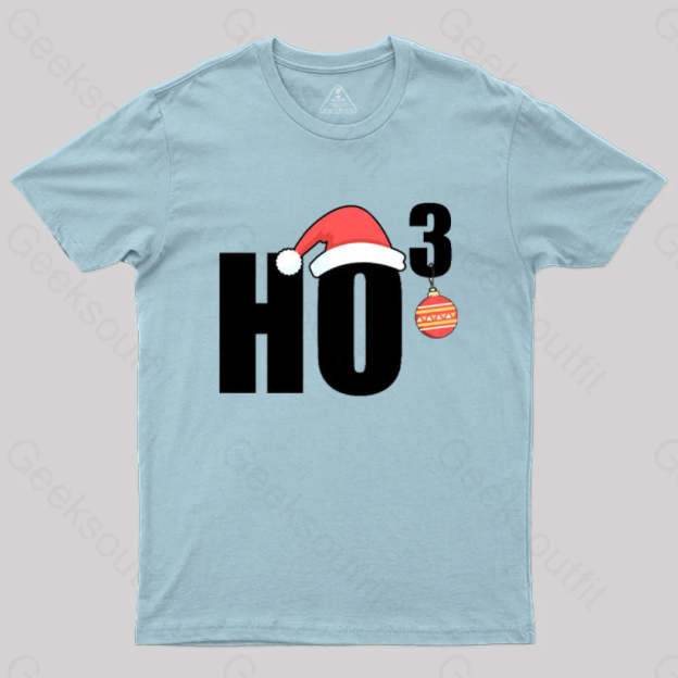 Ho Christmas Funny T-Shirt Light Blue / S