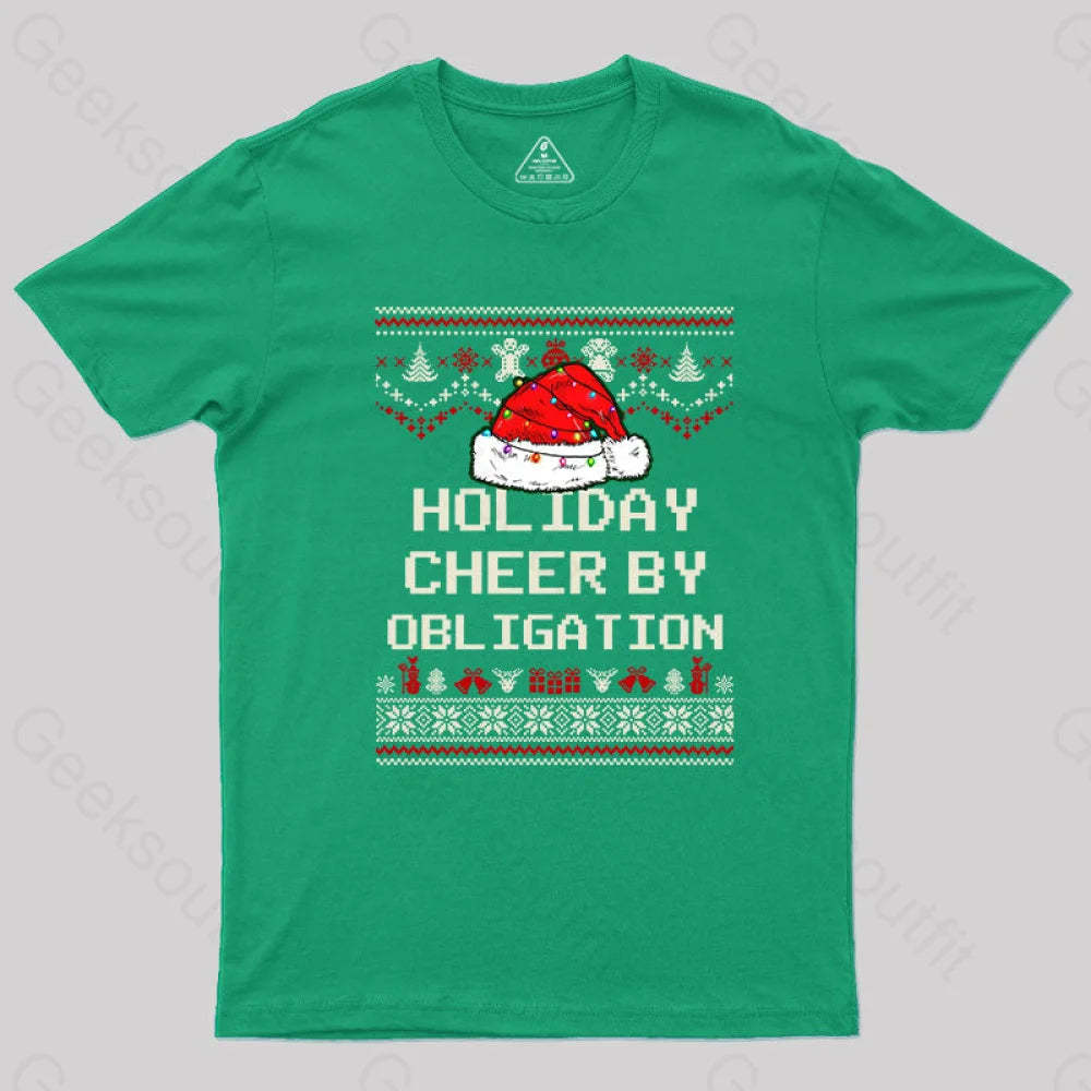 Holiday Cheer By Obligation T-Shirt Green / S