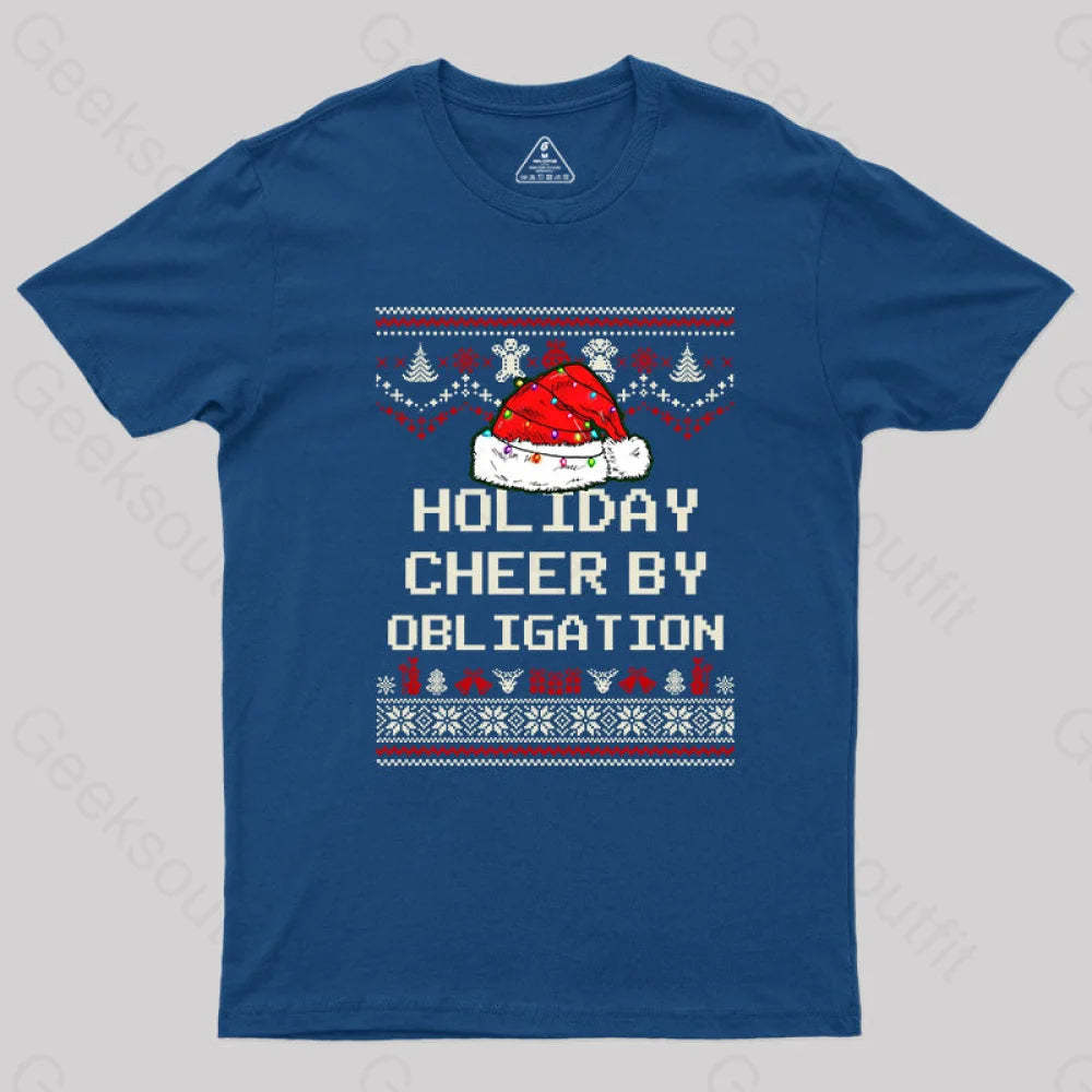 Holiday Cheer By Obligation T-Shirt Navy / S