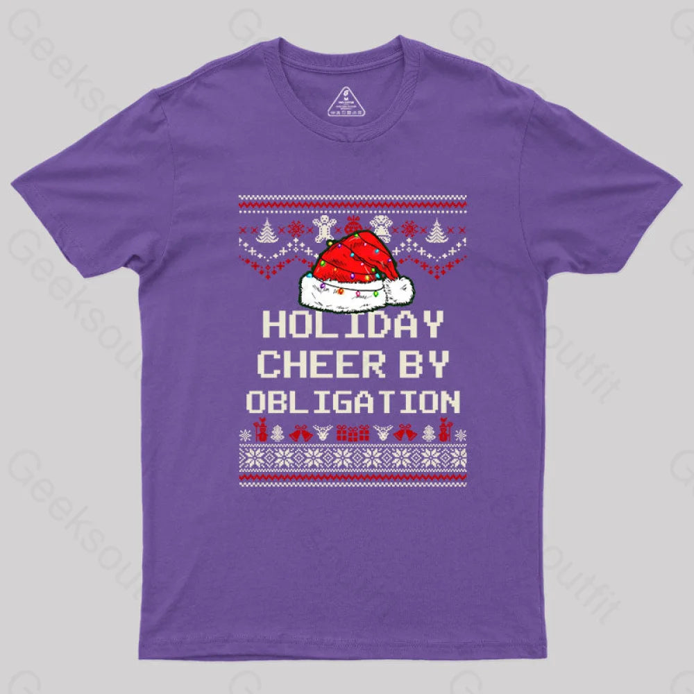 Holiday Cheer By Obligation T-Shirt Purple / S