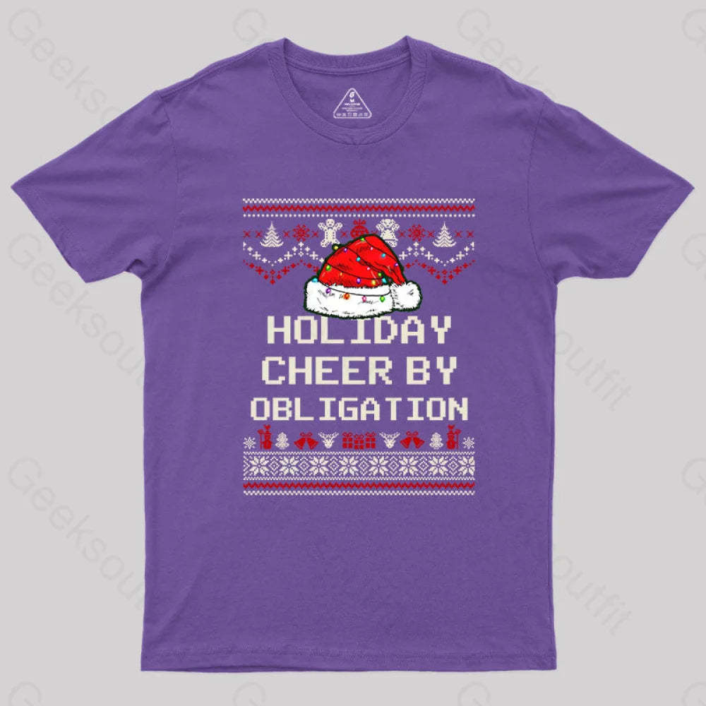 Holiday Cheer By Obligation T-Shirt Purple / S