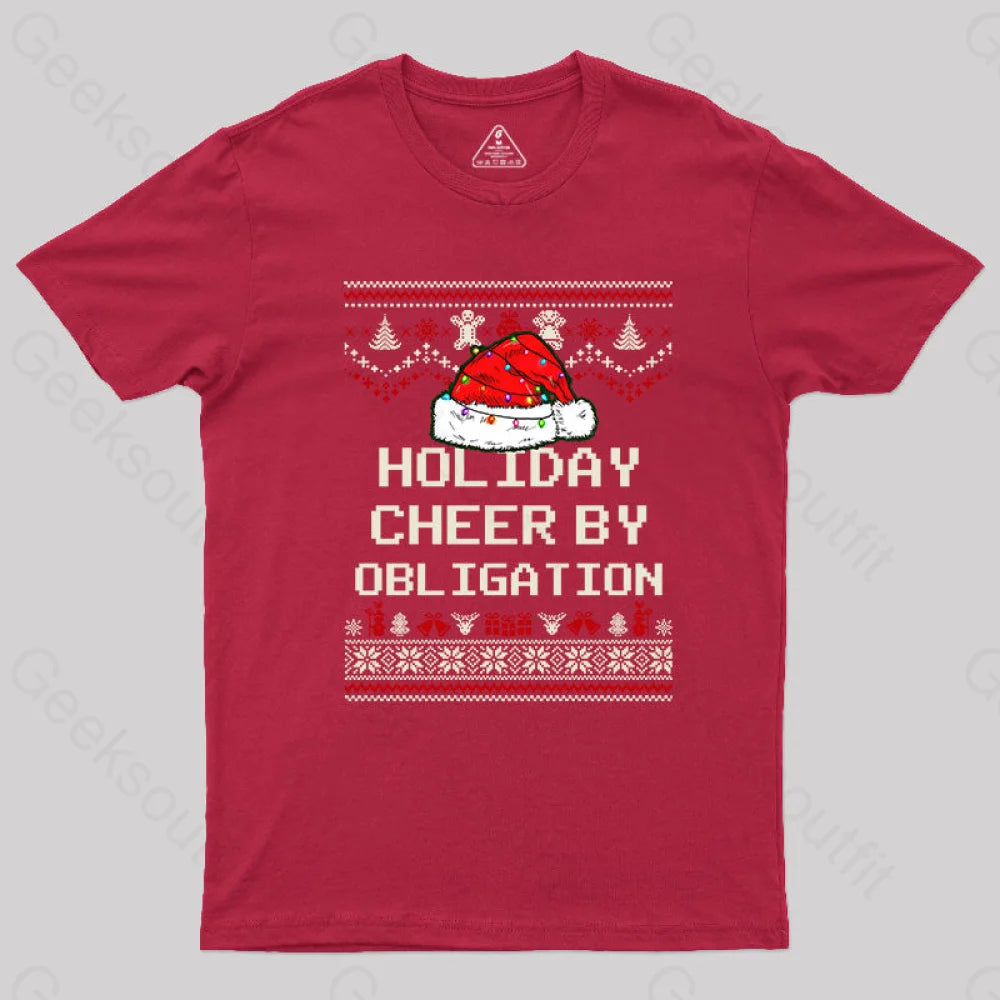 Holiday Cheer By Obligation T-Shirt Red / S