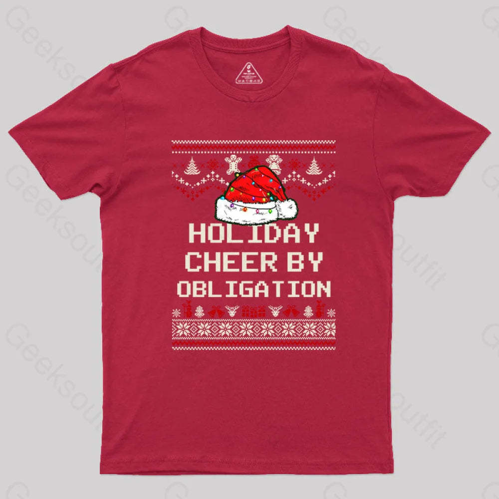 Holiday Cheer By Obligation T-Shirt Red / S