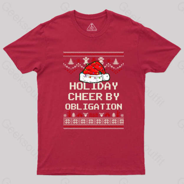 Holiday Cheer By Obligation T-Shirt Red / S