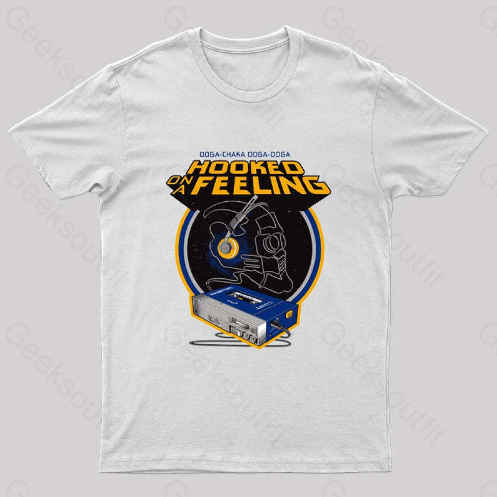 Hooked On A Feeling Nerd T-Shirt White / S