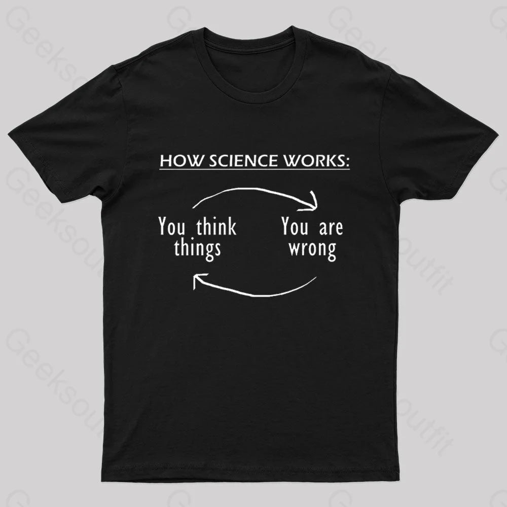 How Science Works Nerd T-Shirt Black / S
