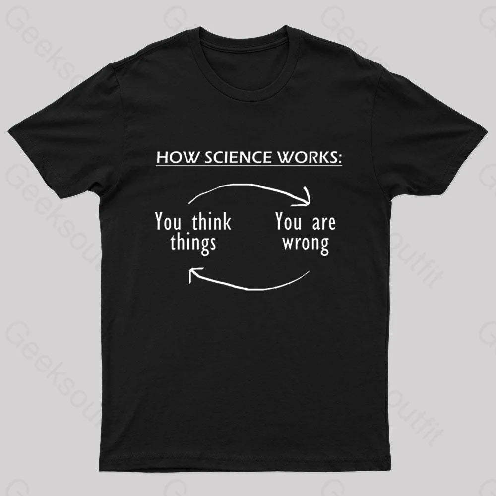 How Science Works Nerd T-Shirt Black / S