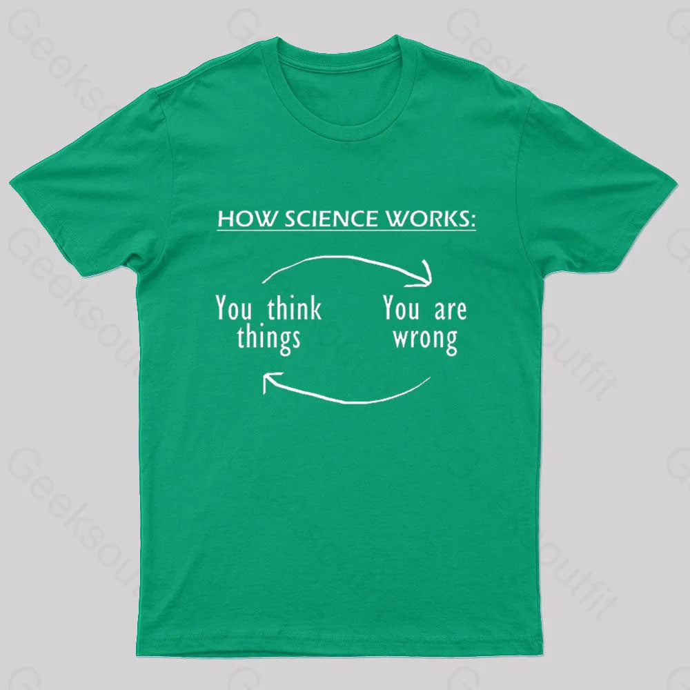 How Science Works Nerd T-Shirt Green / S