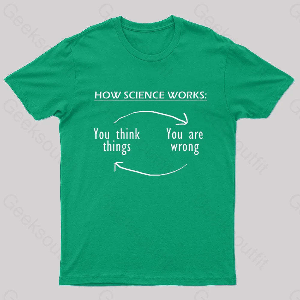 How Science Works Nerd T-Shirt Green / S