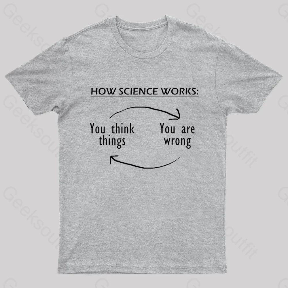 How Science Works Nerd T-Shirt Grey / S