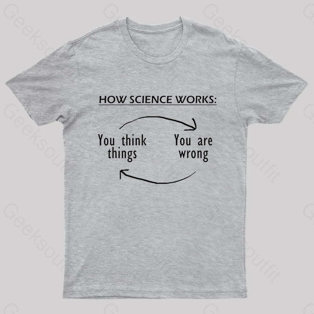 How Science Works Nerd T-Shirt Grey / S
