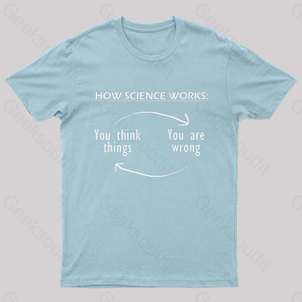 How Science Works Nerd T-Shirt Light Blue / S